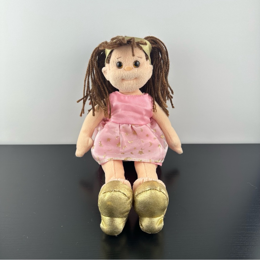 TY Beanie Boppers Dainty Darla Vintage 2001 Plush Doll 13” Ballerina Pink Dress